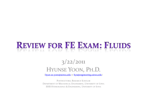 Review for FE Exam: Fluids