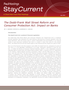 Impact on Banks - Paul Hastings LLP