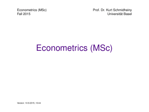 Econometrics (MSc)
