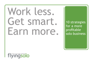 10 strategies for a more profitable solo business