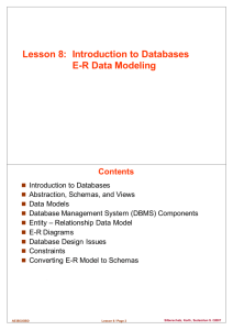 Lesson 8: Introduction to Databases E