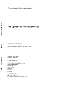 The Operational Policing Strategy