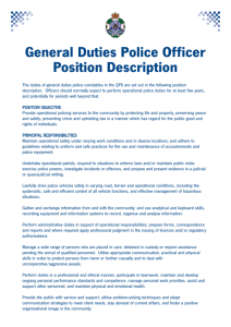 PO Description - Queensland Police Recruiting