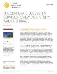 the corporate ecosystem services review case study: walmart brazil