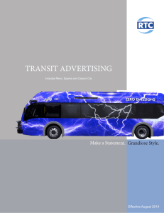 Transit Advertising Sales Kit - RTC Regional Transportation