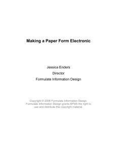 Making a Paper Form Electronic - Business Forms Management