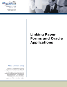 Linking Paper Forms and Oracle Applications