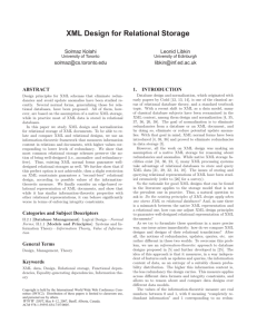 XML Design for Relational Storage