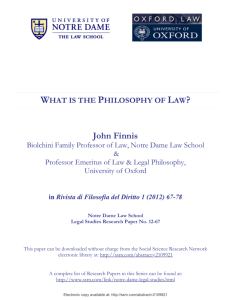 WHAT IS THE PHILOSOPHY OF LAW? John Finnis