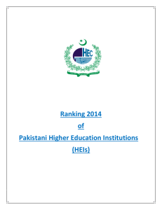 Category wise Ranking 2014 list
