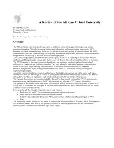 A Review of the African Virtual University