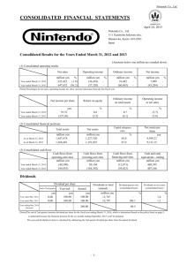 Fiscal Year Ended March 31, 2013