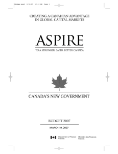 Creating a Canadian Advantage in Global Capital Markets