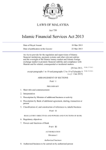 Islamic Financial Services Act 2013