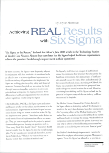 Achieving REAL Results With Six Sigma