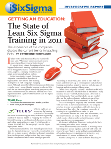 The State of Lean Six Sigma Training in 2011