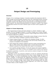 15 Output Design and Prototyping