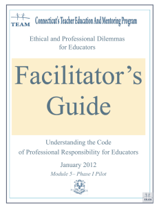 Ethical and Professional Dilemmas for Educators