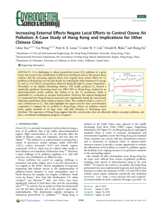 Increasing External Effects Negate Local Efforts to Control Ozone Air