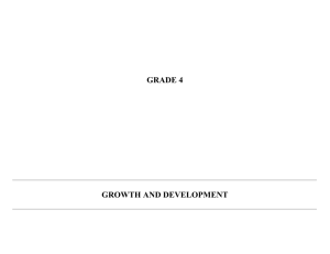 GRADE 4 GROWTH AND DEVELOPMENT