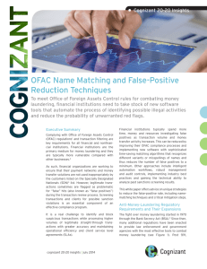 OFAC Name Matching and False-Positive Reduction