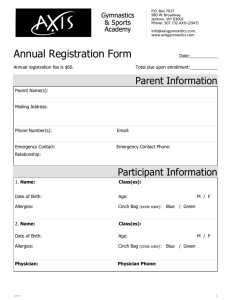 Annual Registration Form