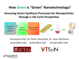 Green - Sustainable Nanotechnology Organization