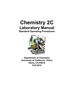 Chemistry 2C - UC Davis Department of Chemistry