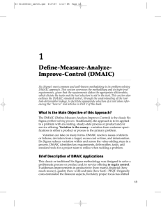 Define-Measure-Analyze- Improve
