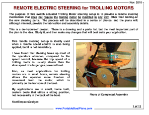REMOTE ELECTRIC STEERING for TROLLING MOTORS REMOTE