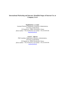 International Marketing and Internet: Identified Stages of Internet