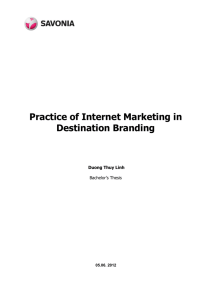 Practice of Internet Marketing in Destination Branding