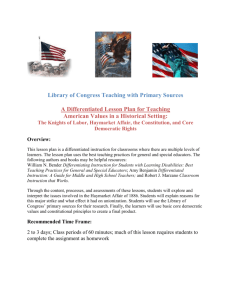 Library of Congress Teaching with Primary Sources