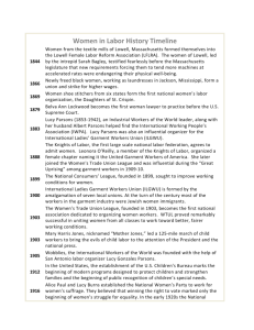 Women in Labor History Timeline