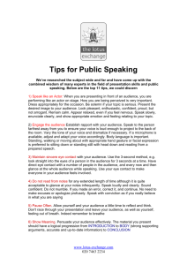 Presentation Tips for Public Speaking
