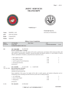 Marines - Joint Services Transcript