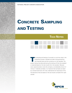 Concrete Sampling and Testing - National Precast Concrete