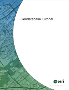 Geodatabase Tutorial