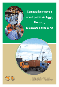 Comparative Study on Export Policies in Egypt, Morocco, Tunisia