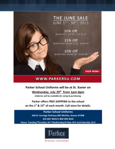 Parker Uniform's June Sale - St. Xavier Catholic School