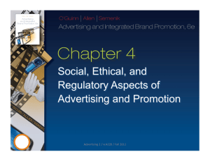 Social, Ethical, and Regulatory Aspects of Advertising