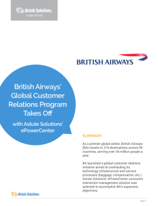 British Airways' Global Customer Relations