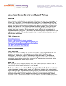 Using Peer Review to Improve Student Writing