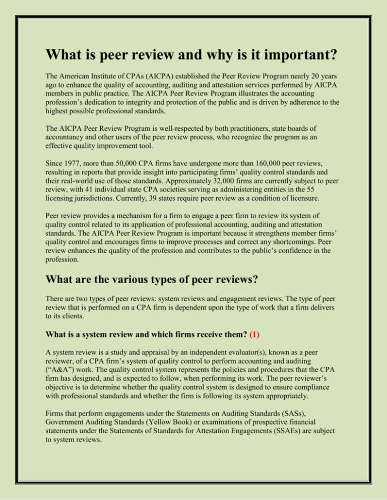 What Is Peer Review And Why Is It Important 