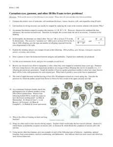 Carnation eyes, guenons, and other IB Bio Exam review problems!