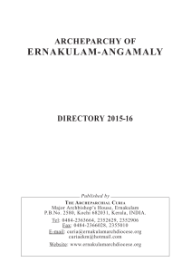 Directory 2015-16 - Archdiocese of Ernakulam
