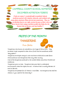 TANGERINE Fun facts - School Nutrition and Fitness