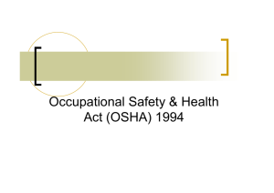 (OSHA) 1994