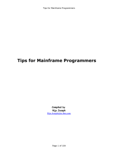 Tips for Mainframe Programmers