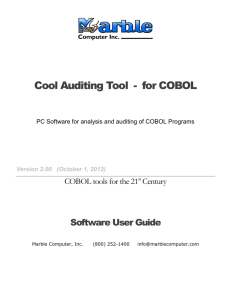Cool Auditing Tool - for COBOL